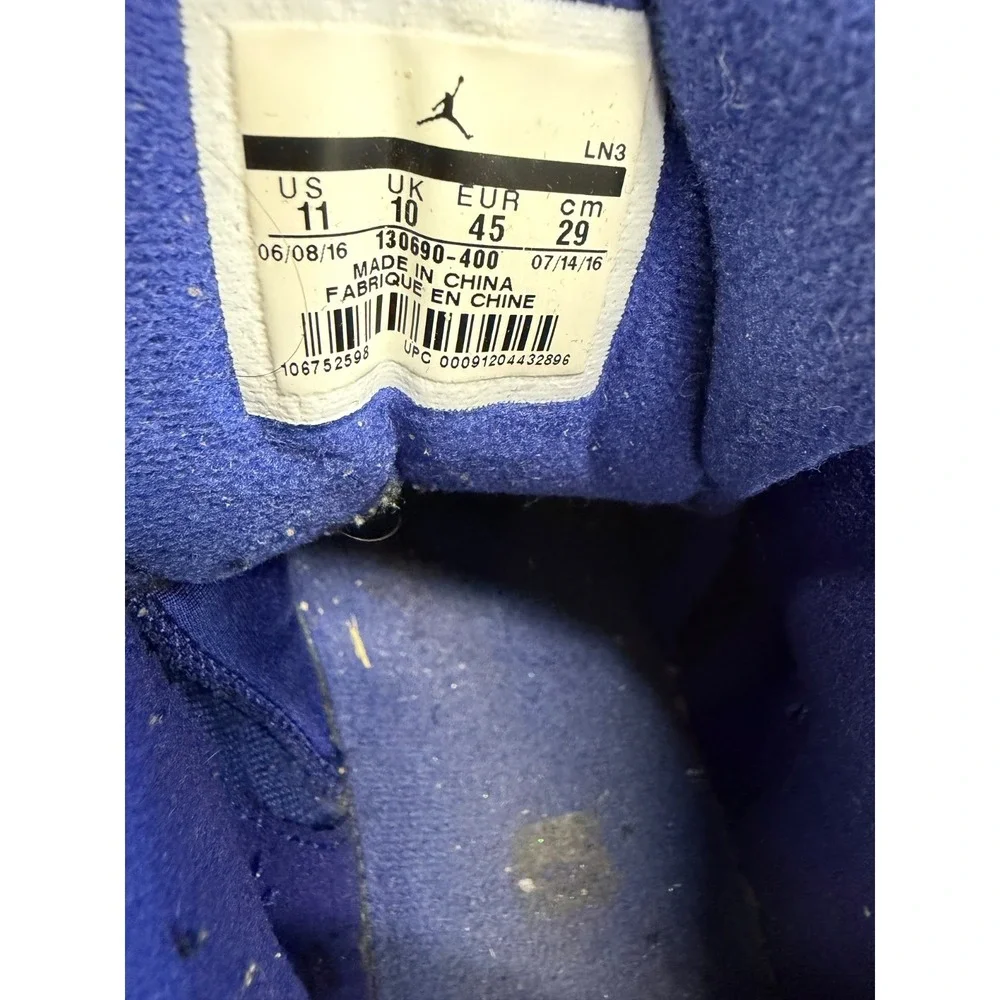 Air Jordan 12 Retro Suede High Top Sneakers Deep Royal 130690-400 Size 11 US